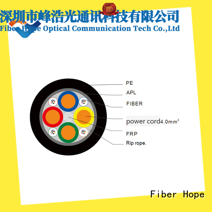 Fiber Hope good side pressure resistance composite fiber optic cable ideal for network system