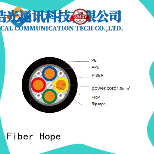good side pressure resistance composite fiber optic cable excelent for network system