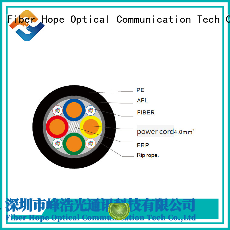 Fiber Hope good side pressure resistance composite fiber optic cable good for communication system