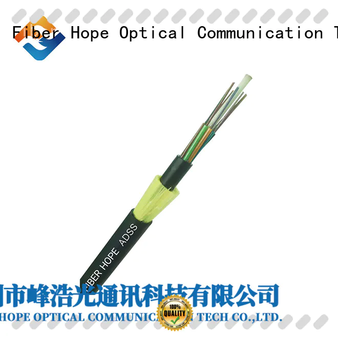 Fiber Hope mechanical design adss fiber optic cable with good price for transmission systems