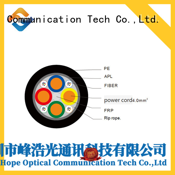 Fiber Hope good side pressure resistance composite fiber optic cable ideal for communication system
