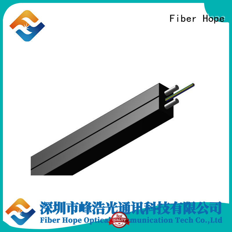 Fiber Hope light weight ftth drop cable widely employed for building incoming optical cables