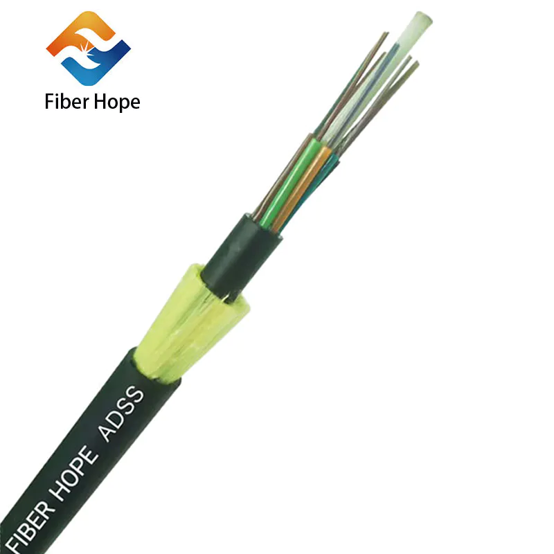 ADSS Aerial Stranded Self Supporting Power Transmisson Line outdoor Fiber Optic Cable