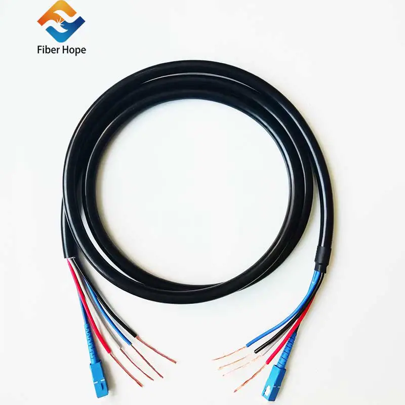 Photoelectric composite cable armored patchcoord SC-SC connector